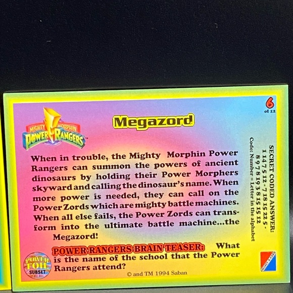 Mighty Morphin Power Ranger The Blue Ranger #26 & Megazord 6 of 12 Freshly Open - Picture 3 of 7